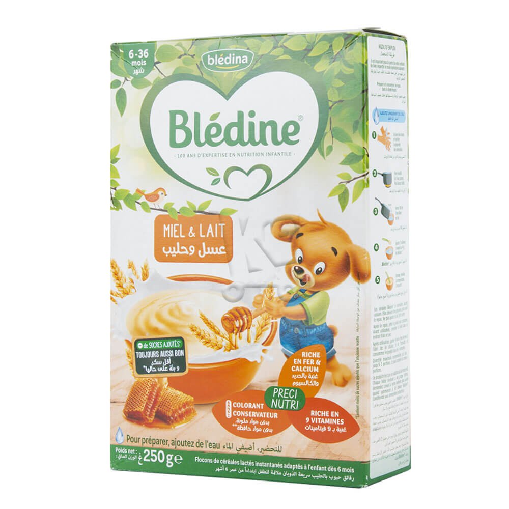 Blédine Farine Céréales Instantanées Miel Et Lait 250 g