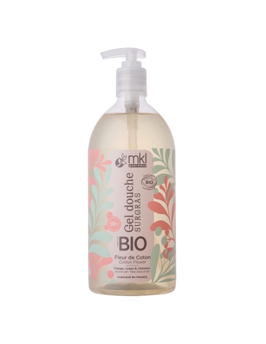 MKL Gel douche certifié BIO Fleur de coton 1L