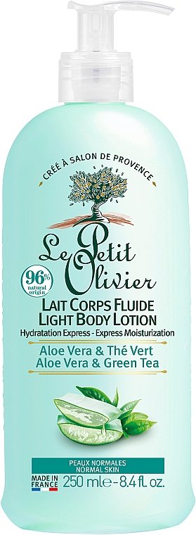 Lait à l'extrait de thé vert pour corps