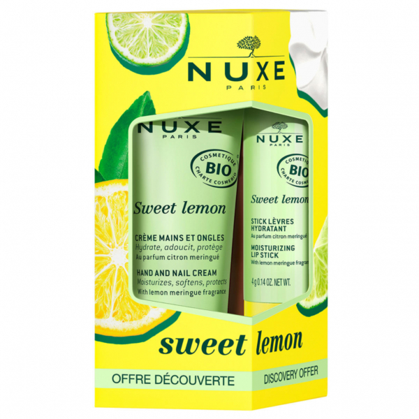 Nuxe Duo Soins Sweet Lemon pour les Mains 30 ml et les Lèvres 4 g