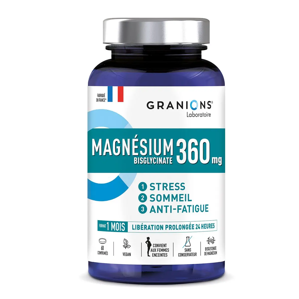 GRANIONS MAGNESIUM BISGLYNATE 60 COMPRIMES