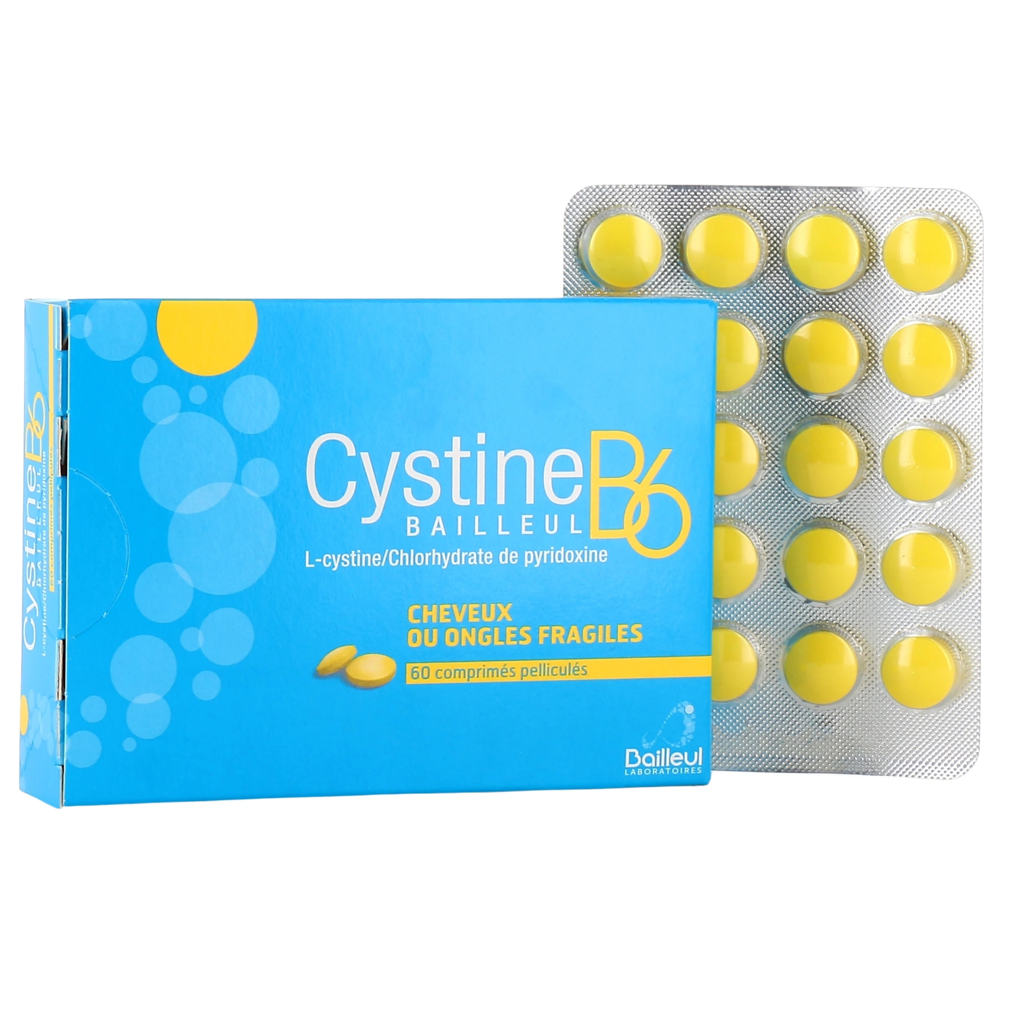 Cystine B6 Bailleul comprimé chute de cheveux BTE 20